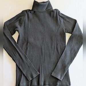 Zara Black Ribbed Turtleneck
